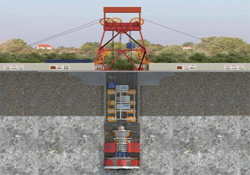 垂直盾構(gòu)機(jī)豎井施工測距換能器